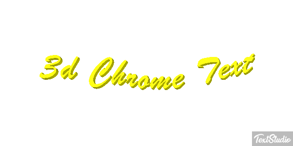 3d Chrome Text Effetto testo