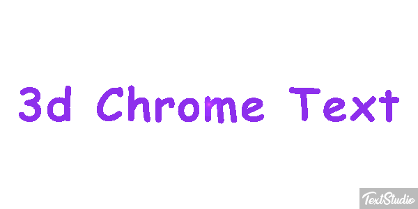 3d Chrome Text Effetto testo