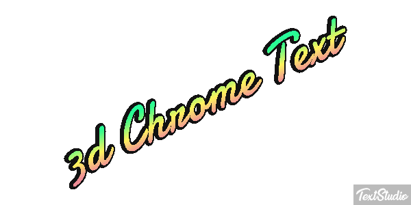 3d Chrome Text Effetto testo