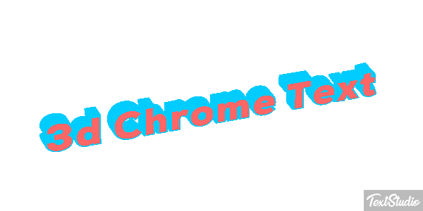 3d Chrome Text Effetto testo