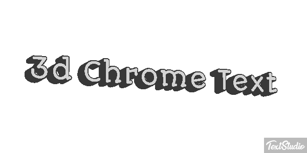 3d Chrome Text Effetto testo