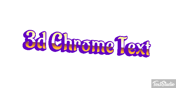 3d Chrome Text Effetto testo