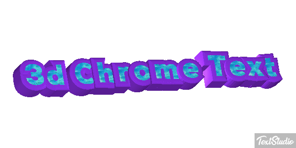 3d Chrome Text Effetto testo