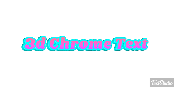 3d Chrome Text Effetto testo