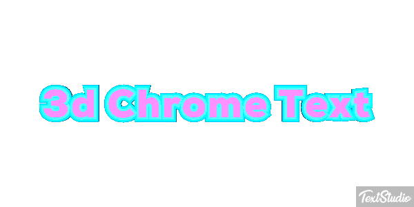 3d Chrome Text Effetto testo