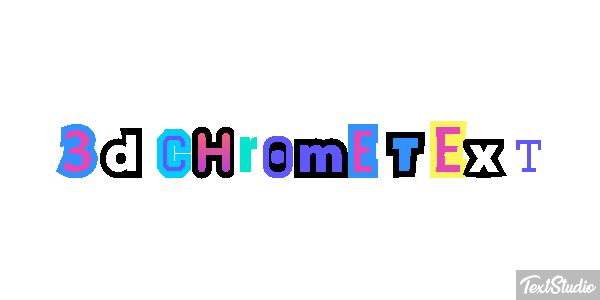 3d Chrome Text Effetto testo