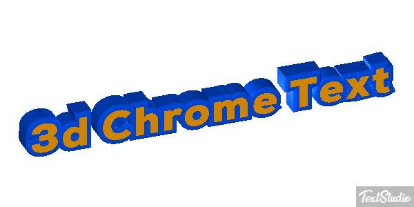 3d Chrome Text Effetto testo