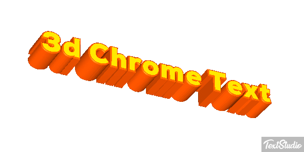 3d Chrome Text Effetto testo