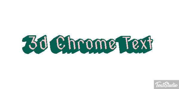3d Chrome Text Effetto testo