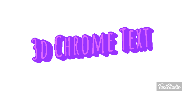3d Chrome Text Effetto testo