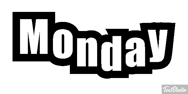 Monday Текстовый эффект