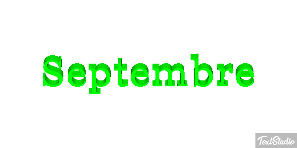 Septembre Текстовый эффект
