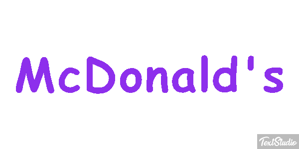 McDonald's Efeito do texto