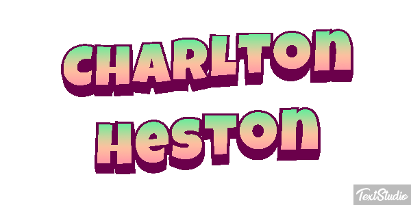 Charlton Heston Efeito do texto