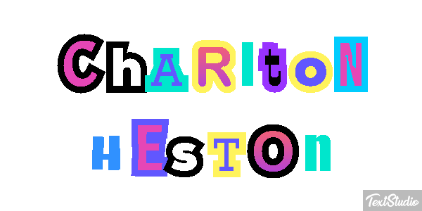 Charlton Heston Efeito do texto