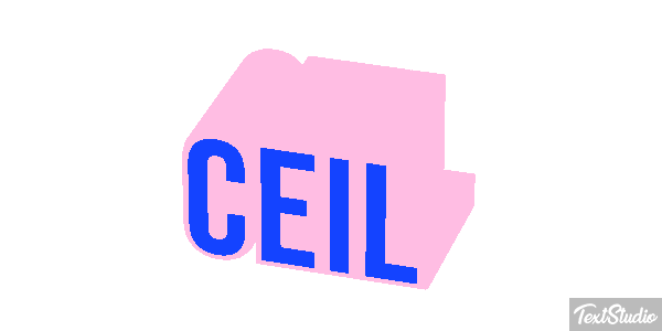Ceil Text effect