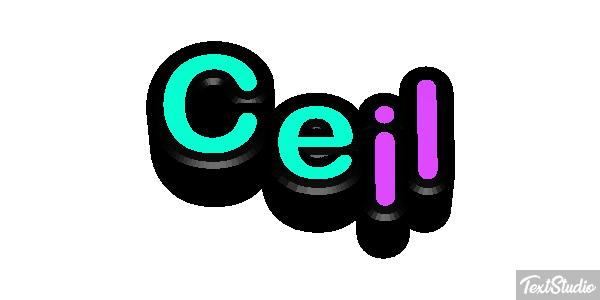 Ceil Text effect