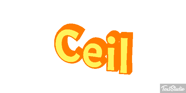 Ceil Text effect