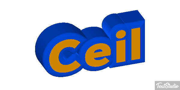 Ceil Text effect