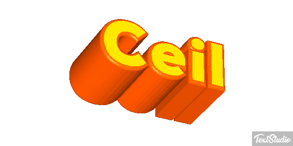 Ceil Text effect