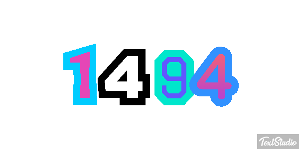 1494 Text effect