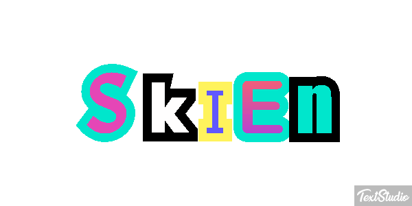 Skiën Text effect