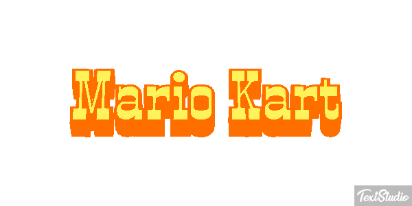 Mario Kart Текстовый эффект