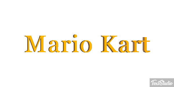 Mario Kart Текстовый эффект