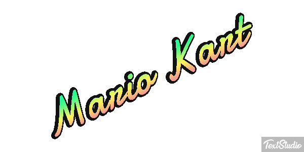 Mario Kart Текстовый эффект
