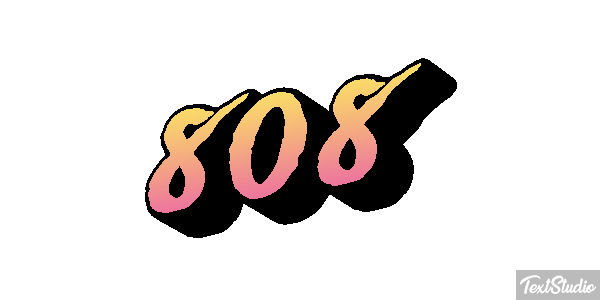 808 Text effect