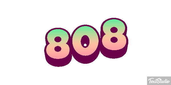 808 Text effect
