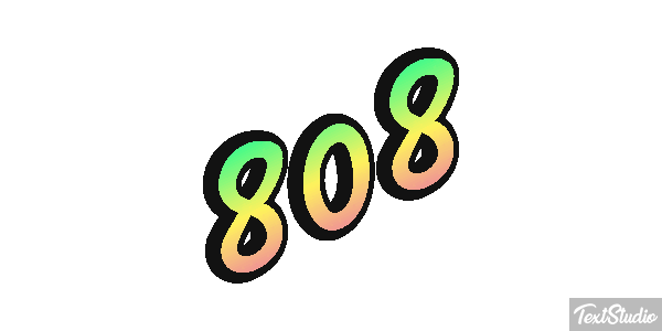 808 Text effect