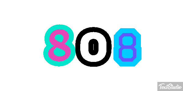 808 Text effect
