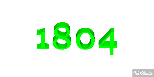1804 Text effect