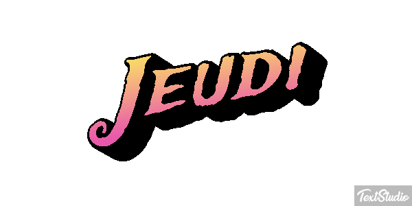 Jeudi Effetto testo