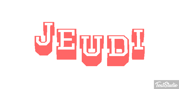 Jeudi Effetto testo