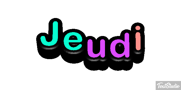 Jeudi Effetto testo