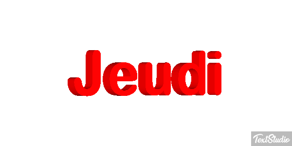 Jeudi Effetto testo
