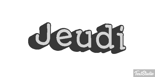 Jeudi Effetto testo