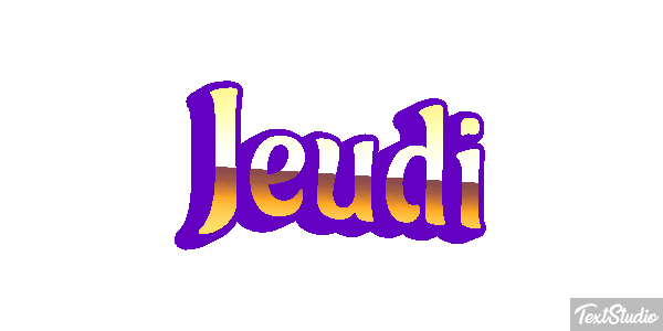 Jeudi Effetto testo