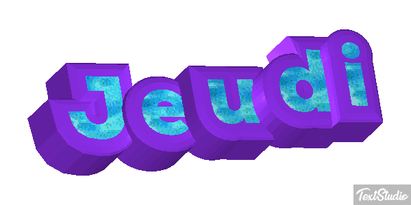 Jeudi Effetto testo