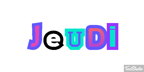 Jeudi Effetto testo
