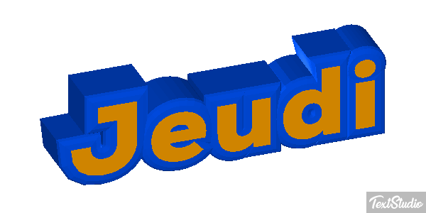 Jeudi Effetto testo