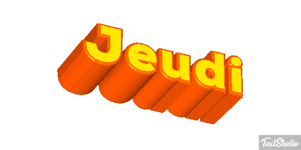 Jeudi Effetto testo