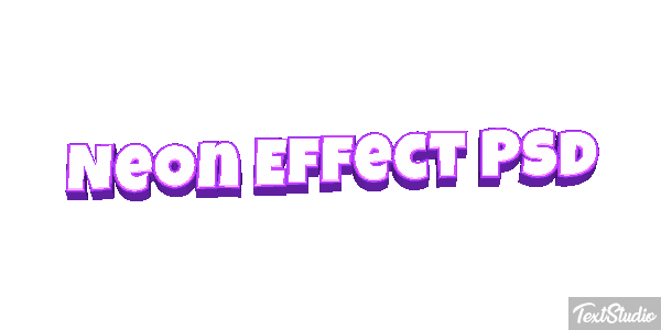 Neon Effect Psd Efecto de texto