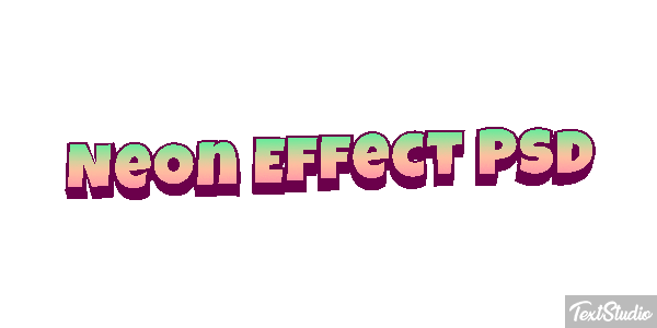 Neon Effect Psd Efecto de texto