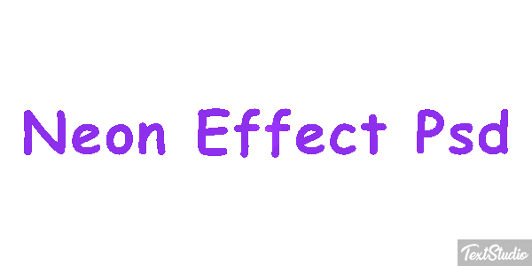 Neon Effect Psd Efecto de texto