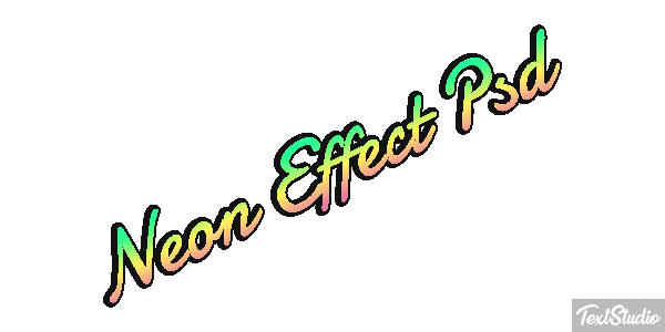 Neon Effect Psd Efecto de texto