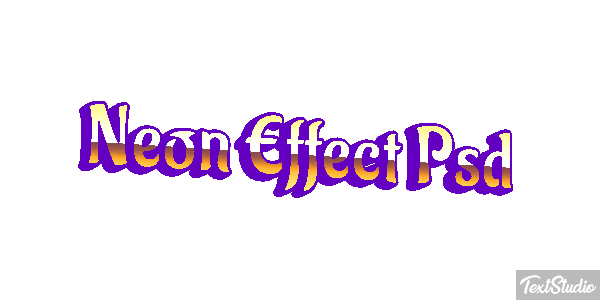 Neon Effect Psd Efecto de texto