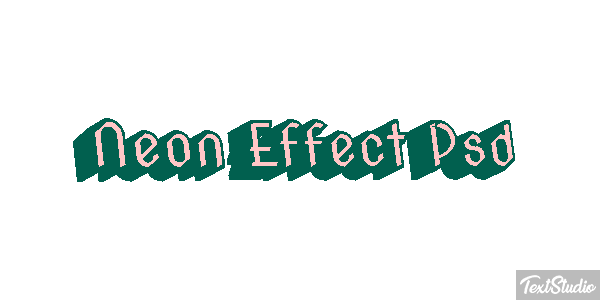 Neon Effect Psd Efecto de texto
